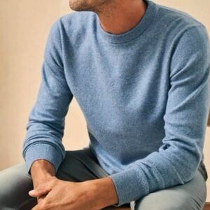 Faherty Reserve Sweater Mens XL Tall Blue Crewneck